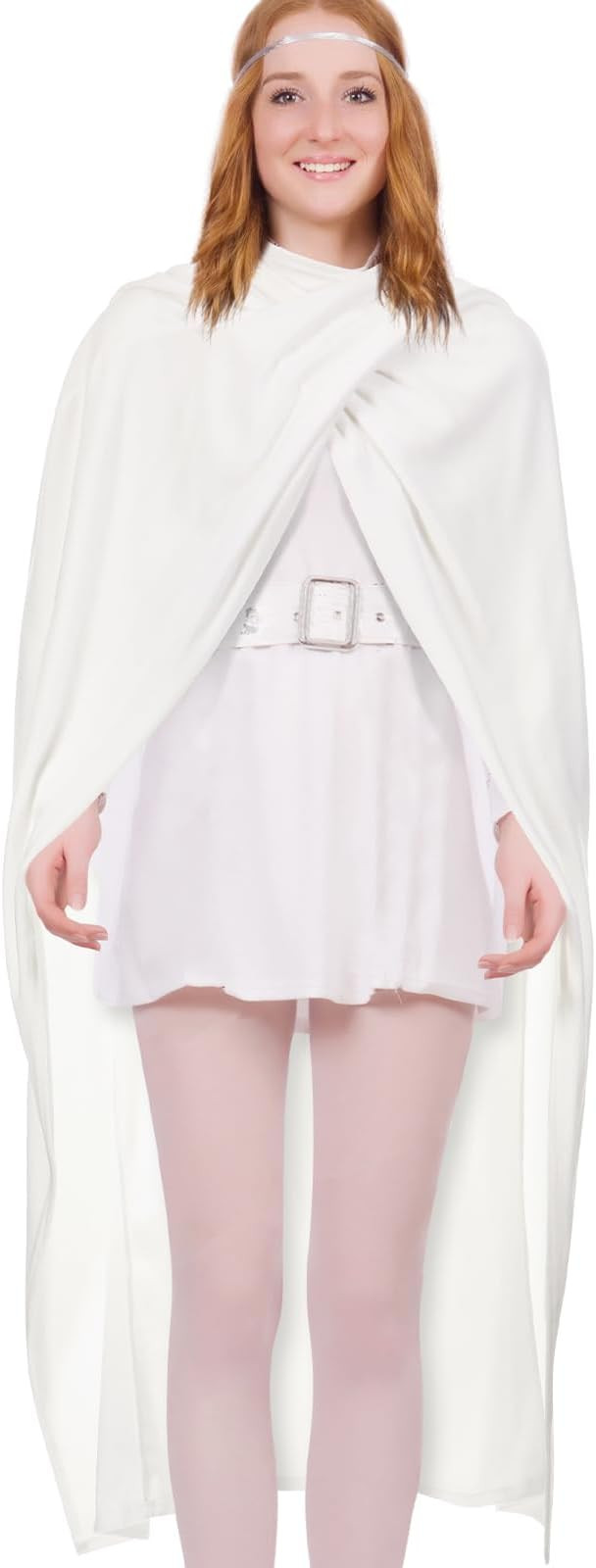 Hooded Shawl White Cloak Robe Cowl Hood Cape Medieval Scarf Post Apocalyptic Clothing for Queen W... | Amazon (US)