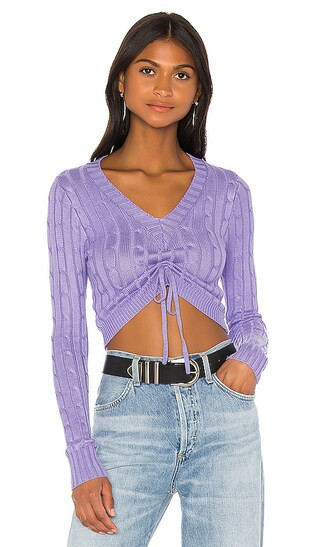 superdown Karla Ruched Sweater in Lilac from Revolve.com | Revolve Clothing (Global)