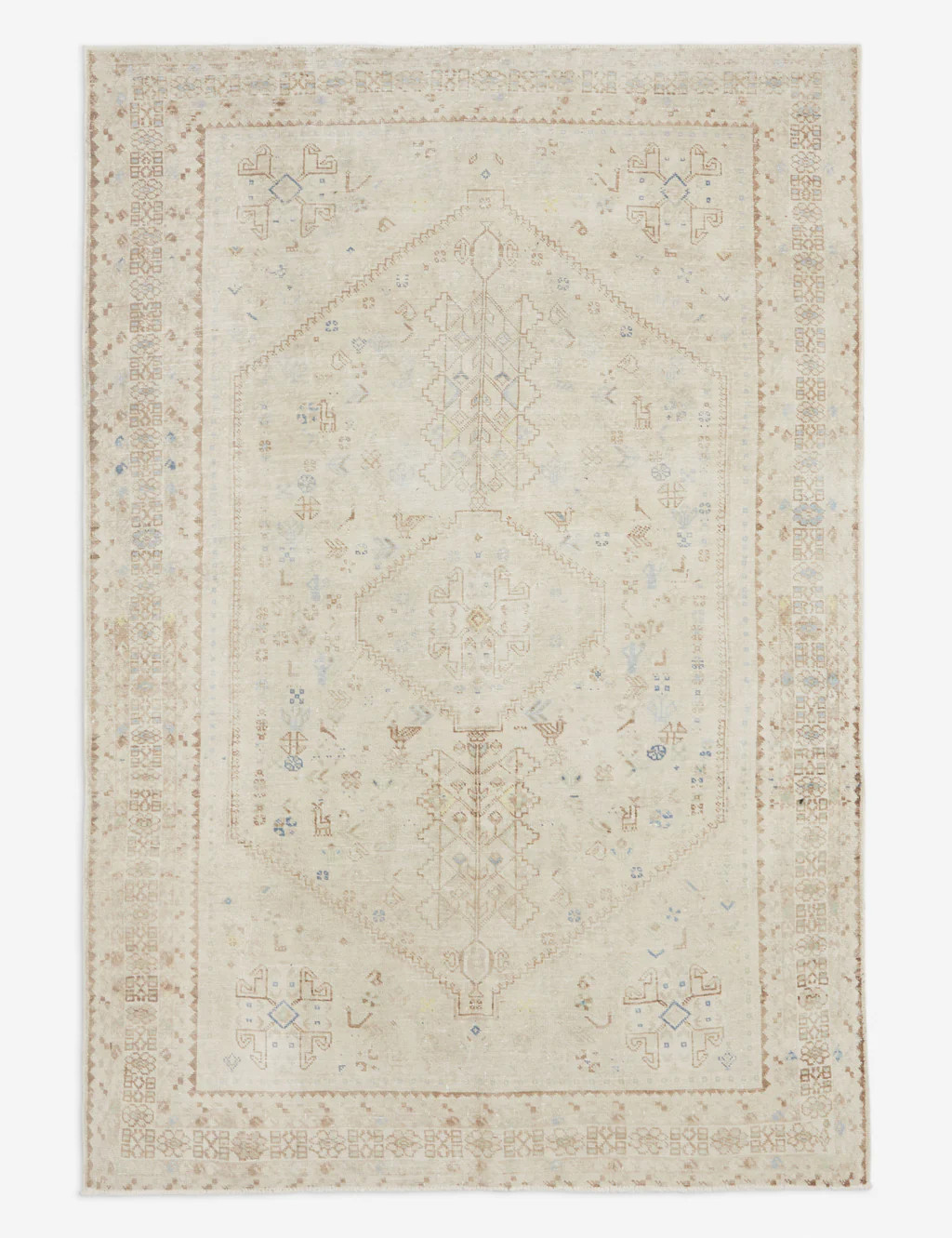 Vintage Persian Hand-Knotted Wool Rug No. 13, 5'5" x 8' | Lulu and Georgia 