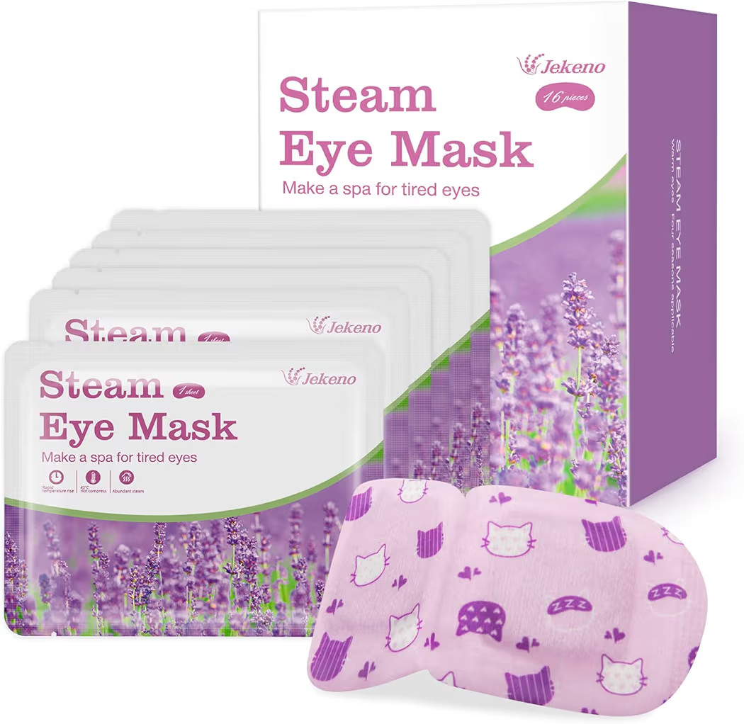 Jekeno Steam Eye Mask, 16 Packs Eye Masks for Dry Eyes, 40-60 Minutes Self Moist Warm Compress He... | Amazon (US)