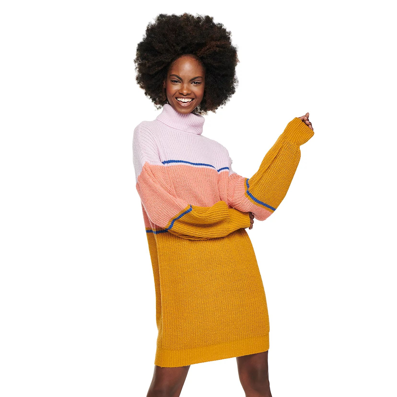 Juniors' SO® Oversized Turtleneck Sweater Dress | Kohl's