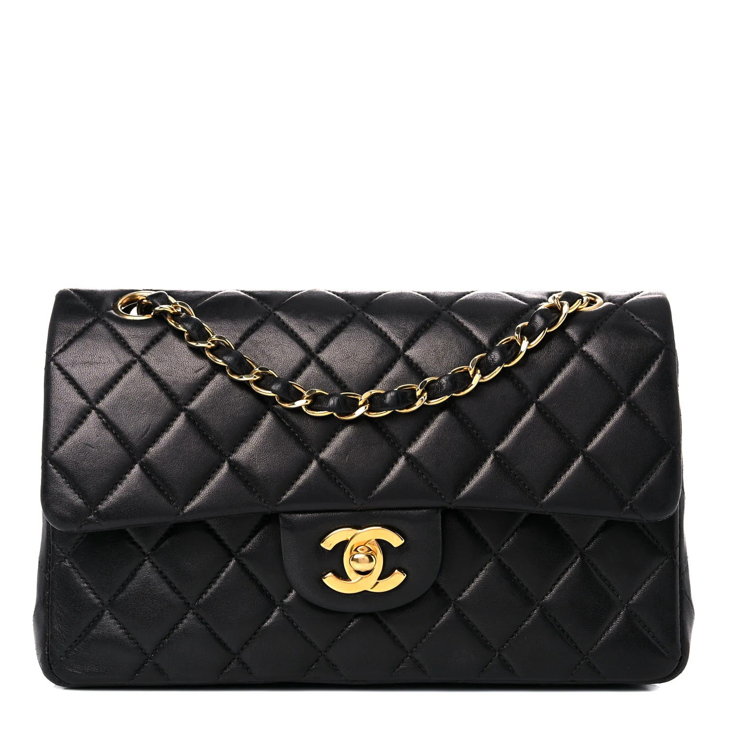 CHANEL Lambskin Quilted Medium Double Flap Black | FASHIONPHILE | Fashionphile