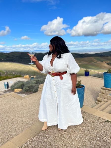 Afternoon at the Daou Winery in San Luis Obispo | Perfect Day for a flowy linen dress | This dress and belt are available for sale during the LTK in app sale. I’m wearing a 2X

#LTKSale #LTKcurves #LTKsalealert