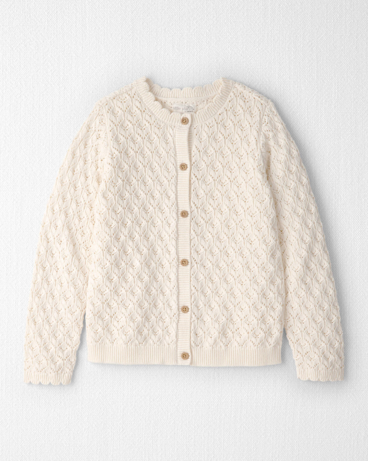 Girls Organic Cotton Pointelle Sweater Cardigan | Carter's Inc