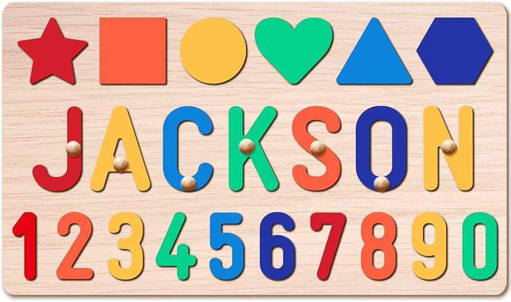 Personalized Name Puzzle for Kids, Personalized Baby Gifts Name Puzzles for Toddlers 1-3 1st Birt... | Amazon (US)
