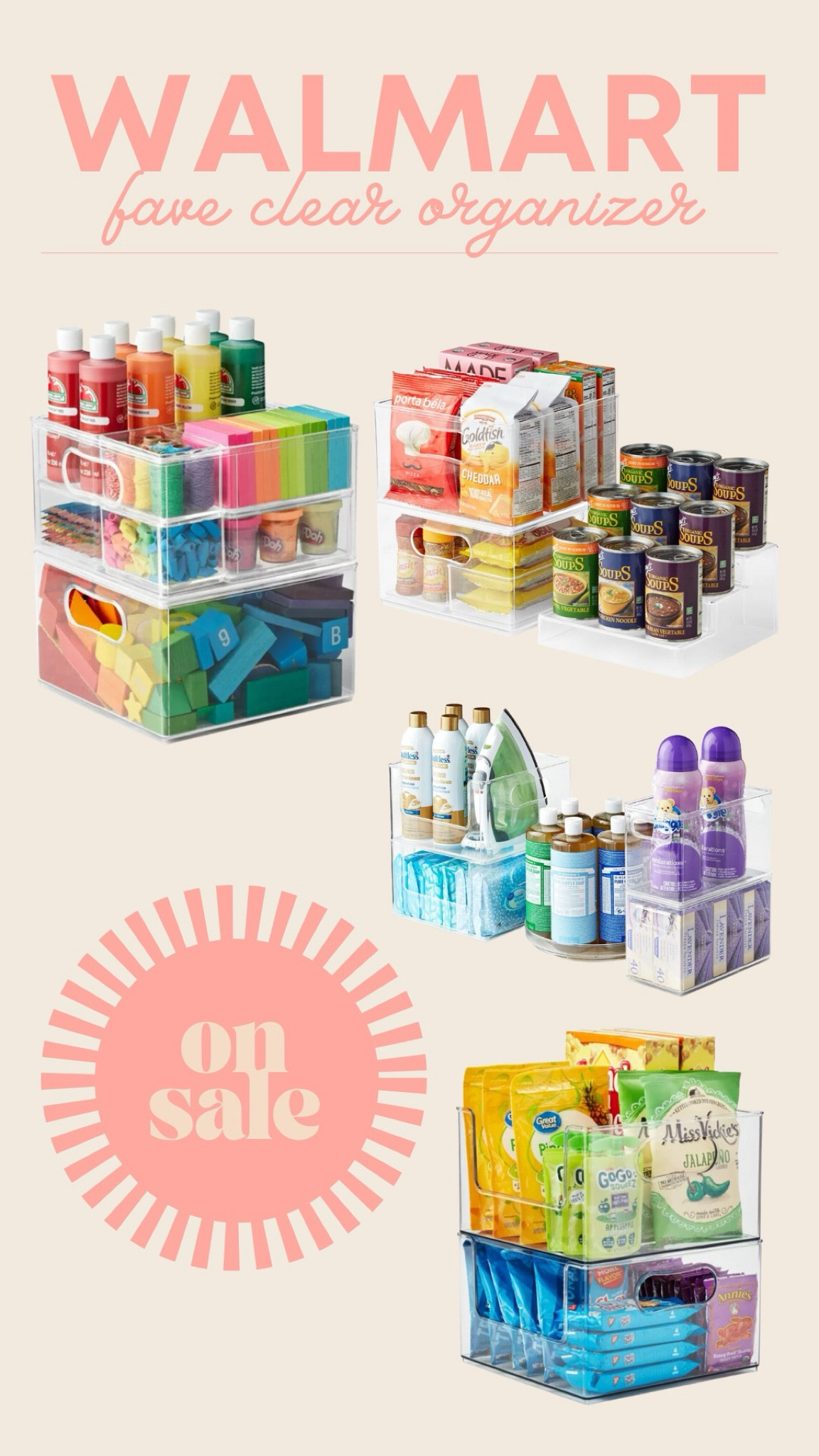 My love for these organization bins on real - so affordable and great for every use #walmartwins #walmartfinds 