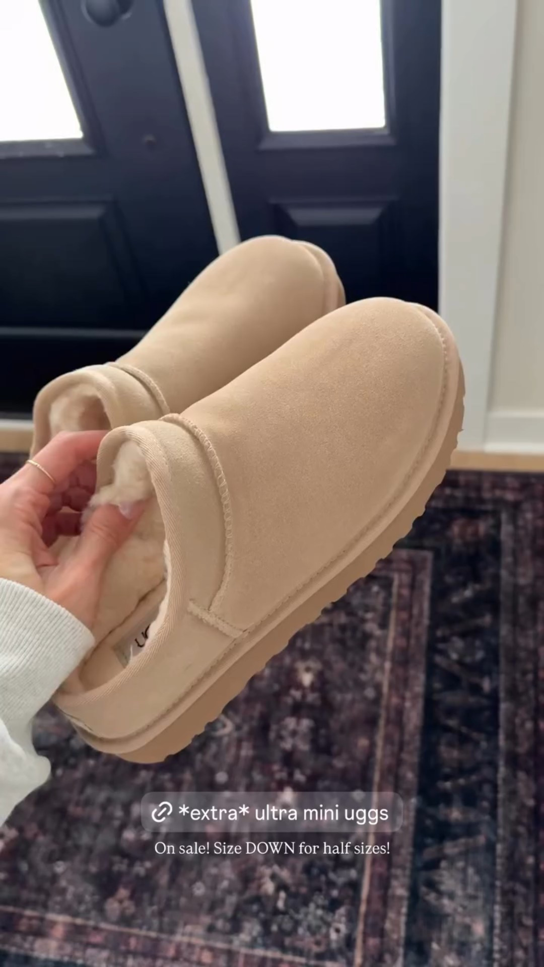 On sale! Size DOWN for half sizes. These are more snug than a clog but just slightly slap your heel (unlike the typical ugg boots). Same sole as the regular ones! 

#LTKSeasonal #LTKSaleAlert #LTKGiftGuide