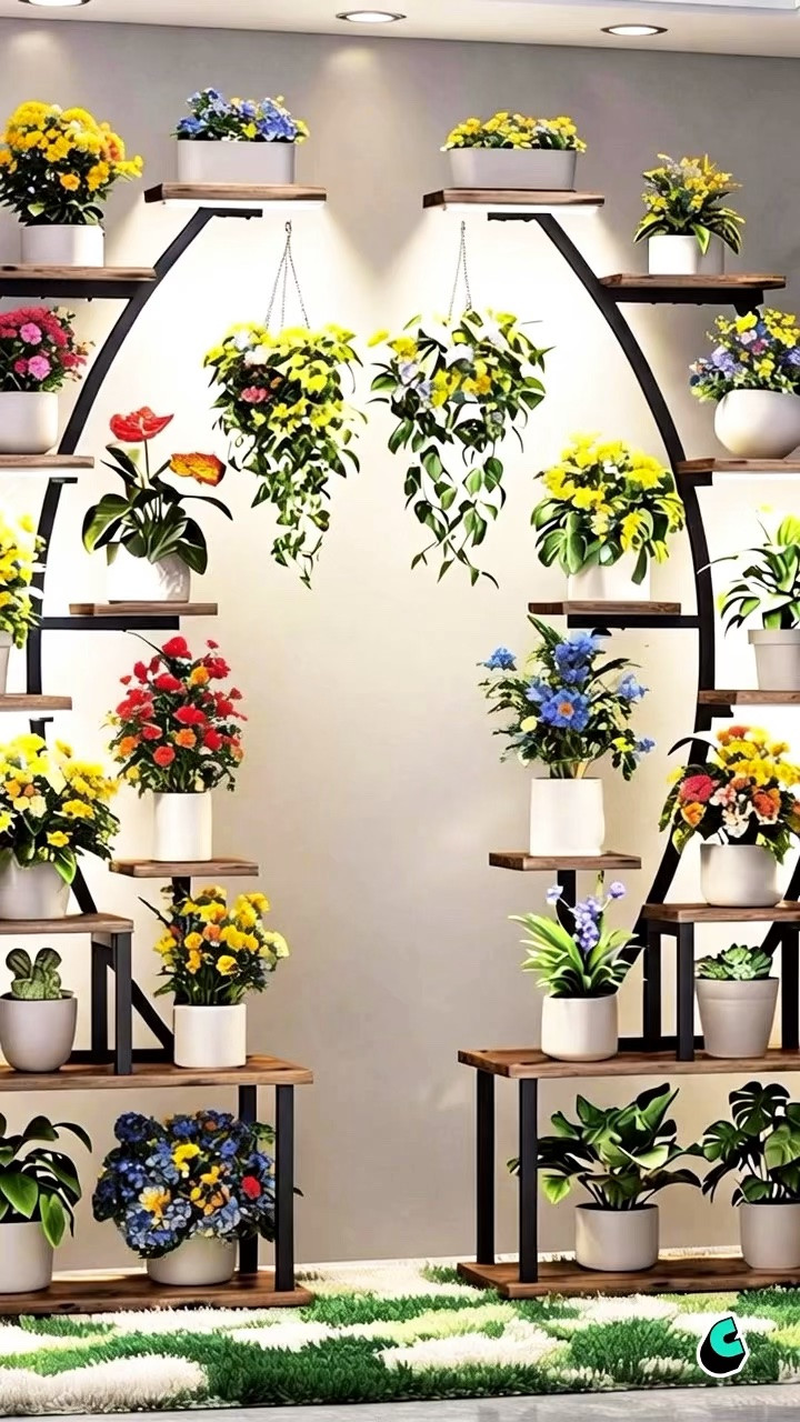 Plant Stand Indoor with Grow Lights, 9 Tiered Metal Plant Shelf, 64" Tall Plant Stand for Indoor Plants Multiple, Large Plant Rack Display Shelf, Curved Plant Holder for Living Room, Patio #amazonprimedaydeals

#LTKHome #LTKSaleAlert