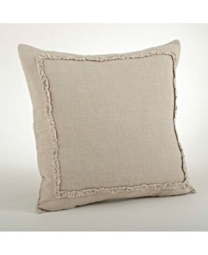 Saro Lifestyle Linen Ruffled Border Design Throw Pillow, 20" x 20 | Macys (US)