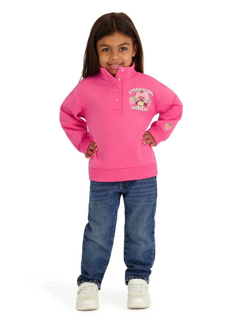 Strawberry Shortcake Toddler Girl Quarter Snap Pullover, Sizes 12 Months-5T | Walmart (US)