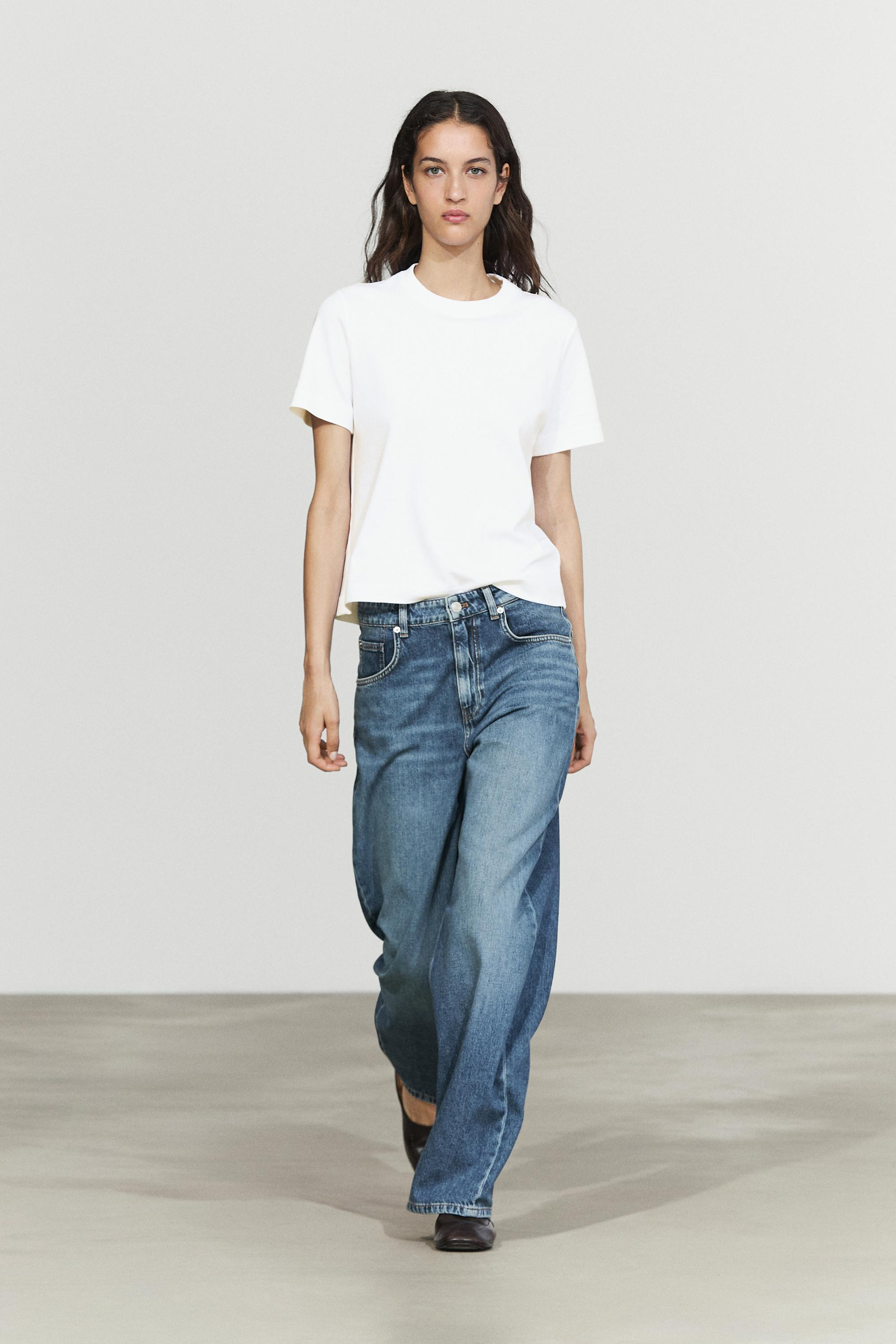 Short sleeve interlock T-shirt | Massimo Dutti UK