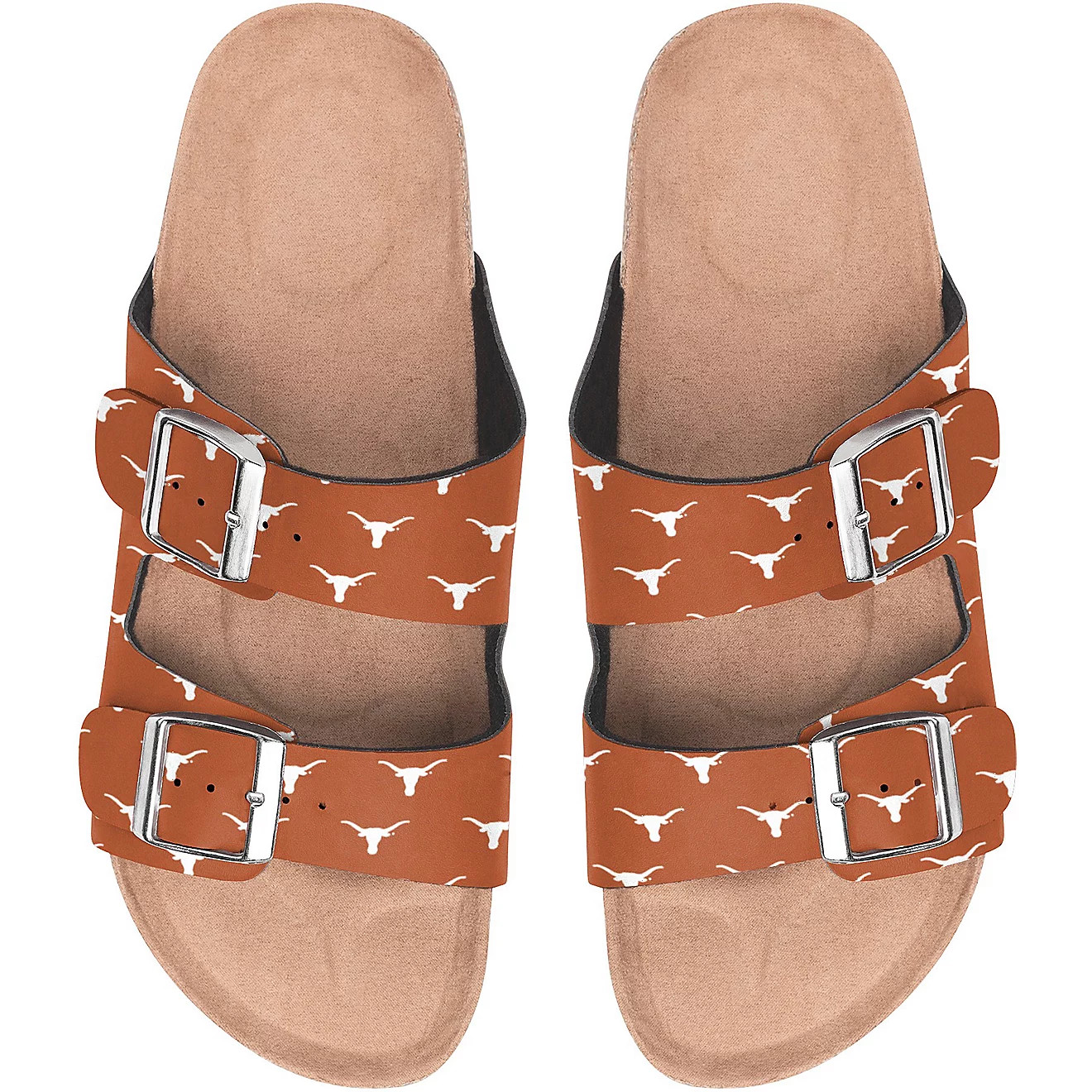 FOCO Women's University of Texas Mini Print Double Buckle Sandals | Academy | Academy Sports + Outdoors