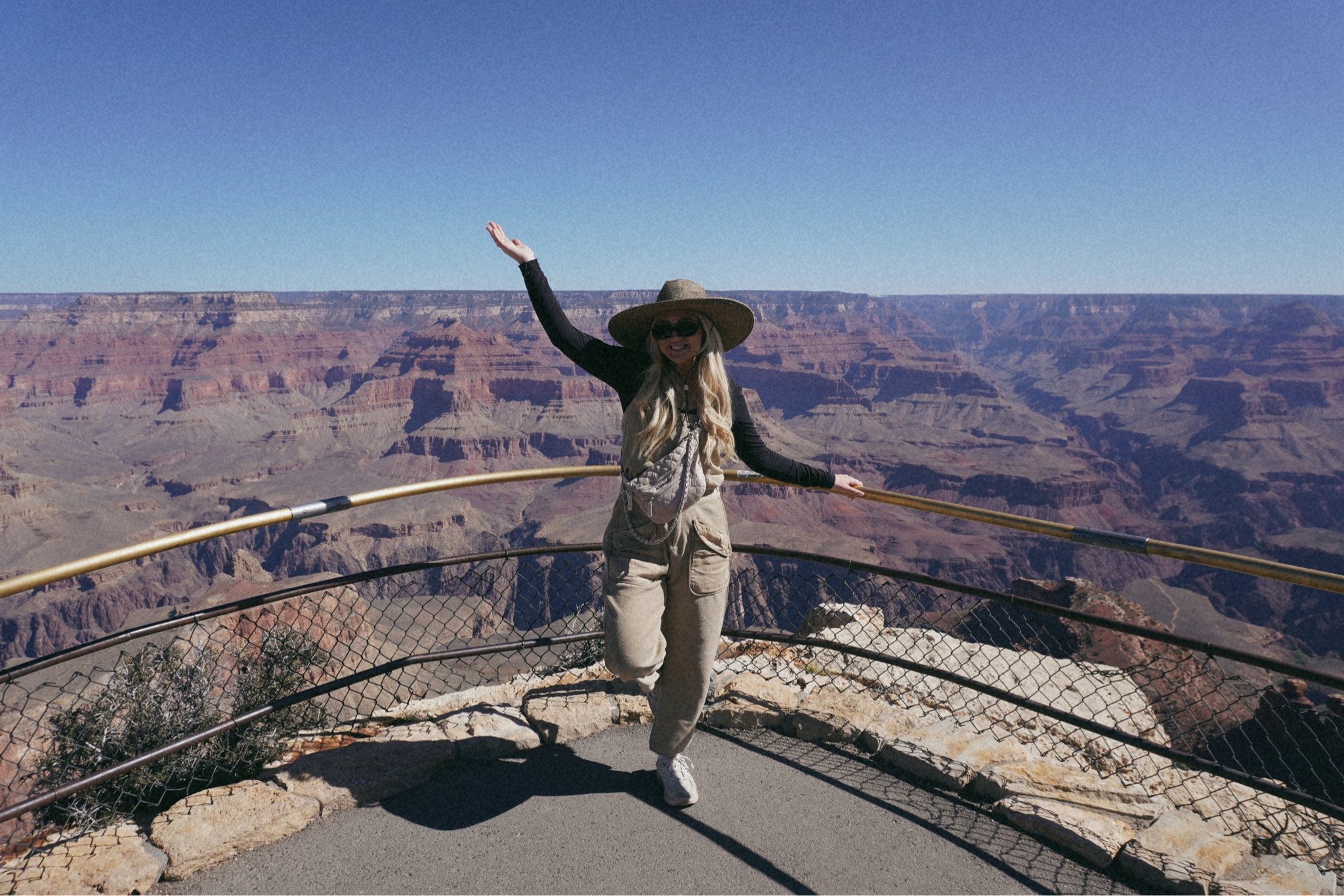 What I wore to the Grand Canyon for our honeymoon in Sedona Arizona! Wearing a small in the jumpsuit. Size down it runs really big! Size 8 in the Lululemon top  

#LTKstyletip #LTKfitness #LTKActive
