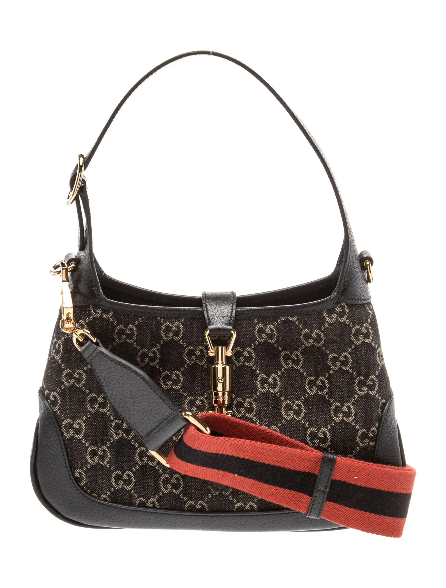 Gucci GG Denim Jackie 1961 Small - Black Shoulder Bags, Handbags - GUC2001861 | The RealReal | The RealReal