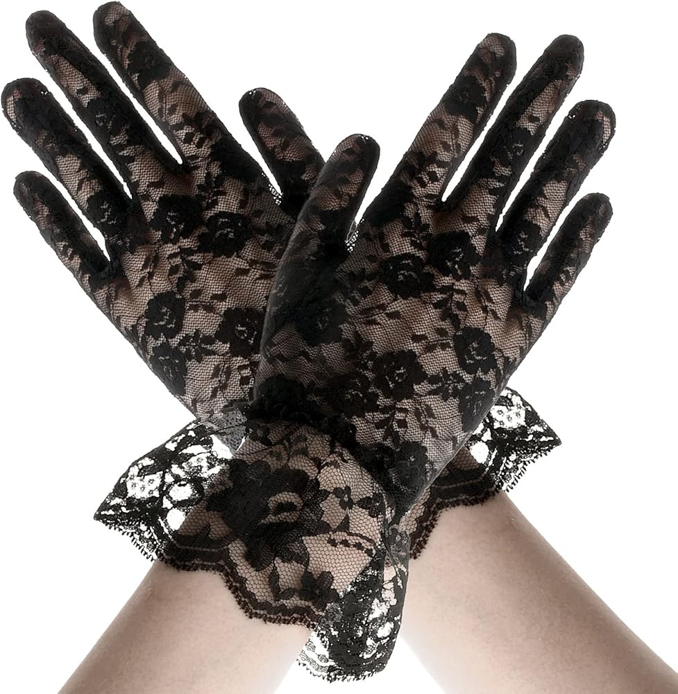 QPIXVB Lace Gloves,Lace Gloves Women,Tea Party Gloves,Bridal Wedding Sunblock Gloves, Opera Prom ... | Amazon (US)