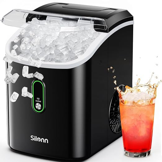 Silonn Nugget Ice Maker Countertop, Pellet Ice Machine with Self-Cleaning Function, Sonic Ice Mak... | Amazon (US)