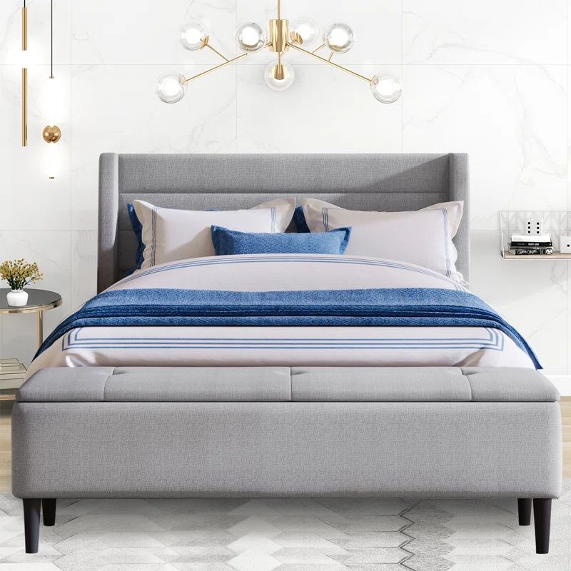 Upholstered Storage Bed With Ottoman | Wayfair North America