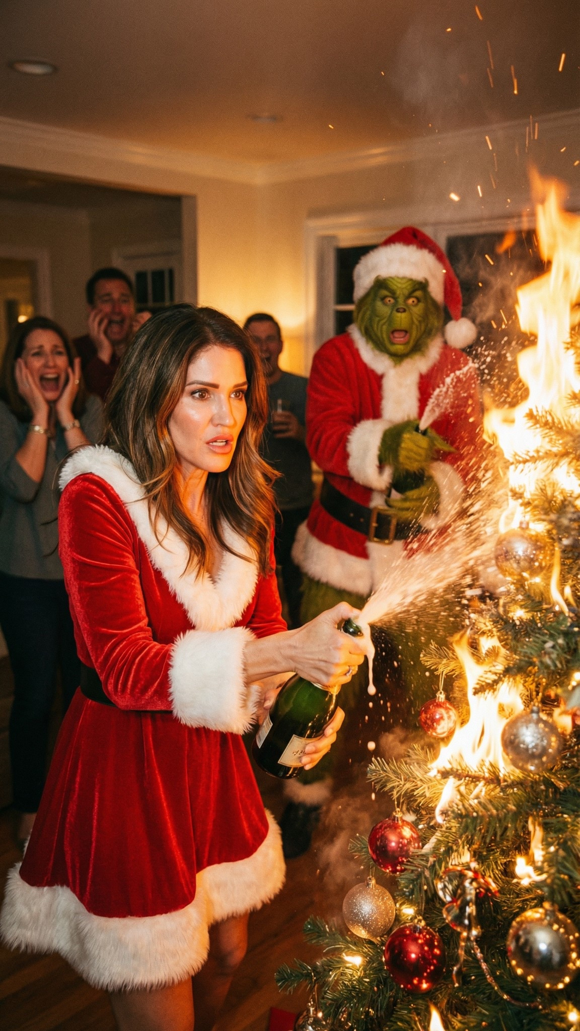 When the Grinch crashes your party but you’re just here for the champagne 🍾🎄

Holiday party essentials: velvet Mrs. Claus dress, bubbly, and friends who embrace the chaos!

Shop My Holiday Gift Guide:
✨ Festive party dresses
✨ Holiday hosting essentials
✨ Bar cart accessories
✨ Christmas decor that brings the fun

The best holiday moments are the unplanned ones. Dress up, pop the champagne, and let the magic happen!
Shop my holiday favorites through my LTK link! 🎅

#LTKHoliday #LTKGiftGuide #HolidayParty #FestiveFashion #ChristmasVibes

#LTKGiftGuide #LTKHoliday