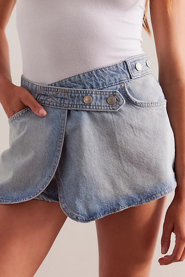 We The Free Maxine Denim Skort | Free People (Global - UK&FR Excluded)
