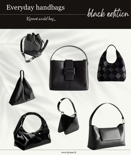 Black structured handbag styles, for everyday occasions : shoulder bag, hobo bag , boxy bag, etc.

#LTKitbag #LTKstyletip #LTKeurope