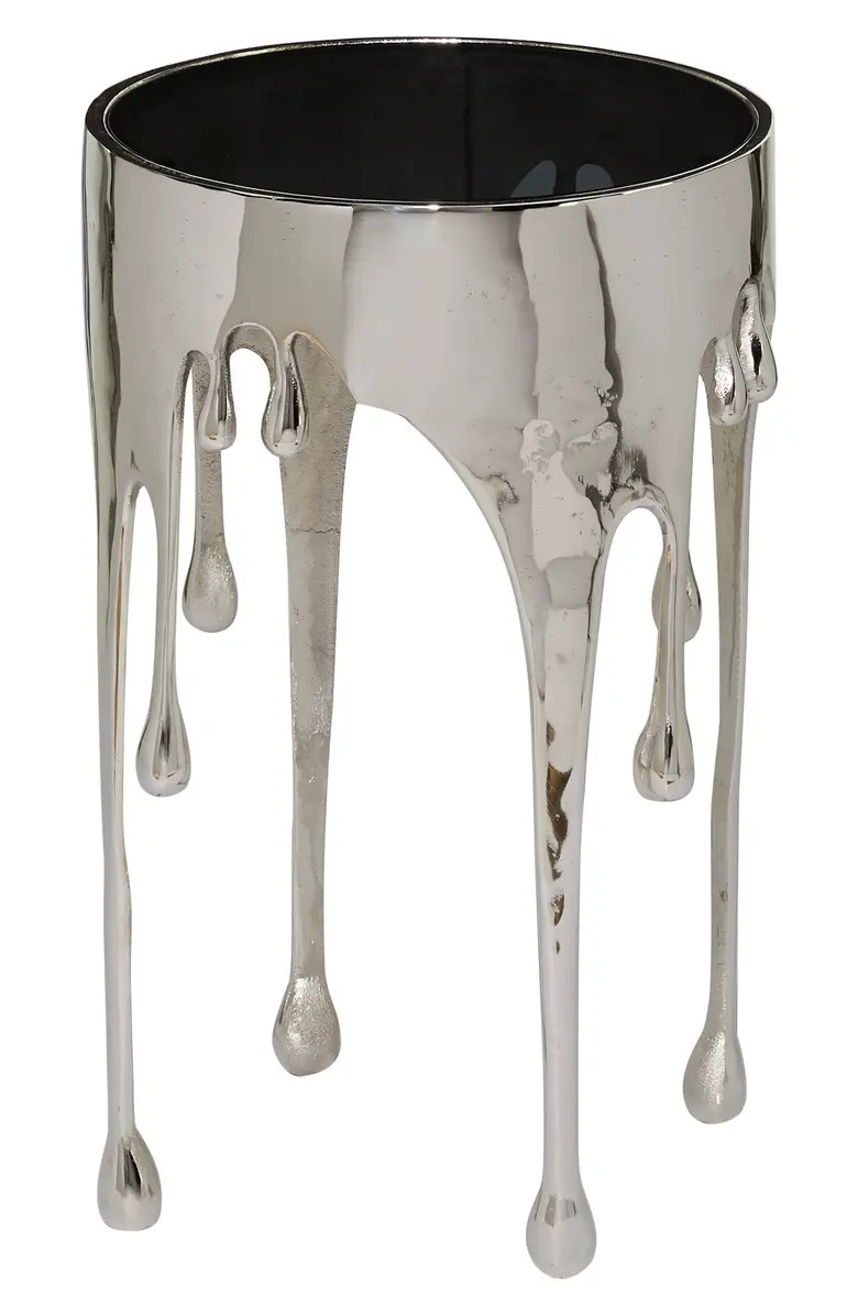 VIVIAN LUNE HOME Contemporary Aluminum & Glass Accent Table | Nordstromrack | Nordstrom Rack