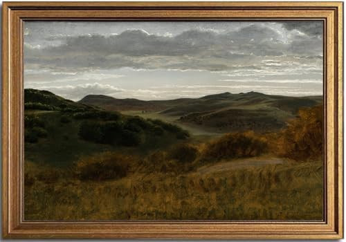 KBKBART Gold Framed Vintage Landscape Wall Art, Retro Mountain Vintage Painting Prints, Moody Cou... | Amazon (US)