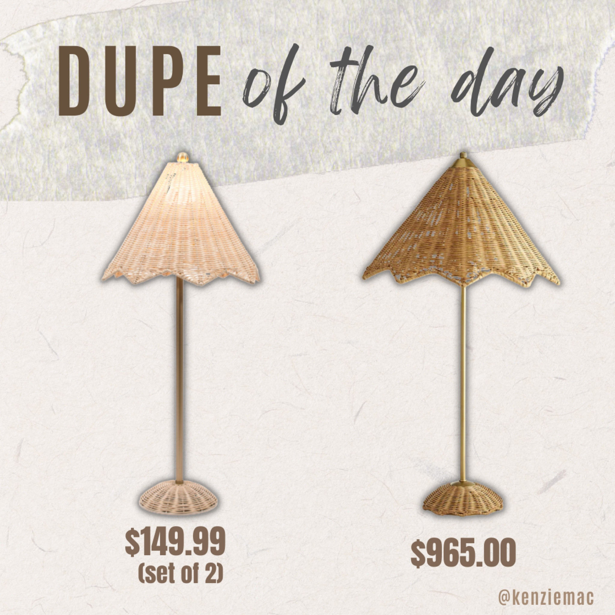 this may be the best dupe yet 🤯 and it even comes with 2!! #homedecordupe #homedecor #lamps #coastalstyle 

#LTKsalealert #LTKhome