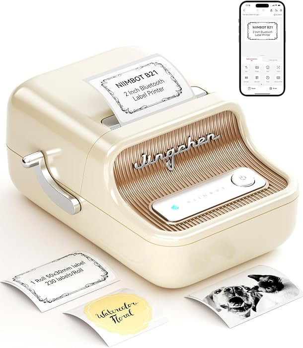 NIIMBOT B21 Creador de Etiquetas Impresora de Etiquetas Bluetooth Sin Tinta, Máquina de Etiqueta... | Amazon (US)