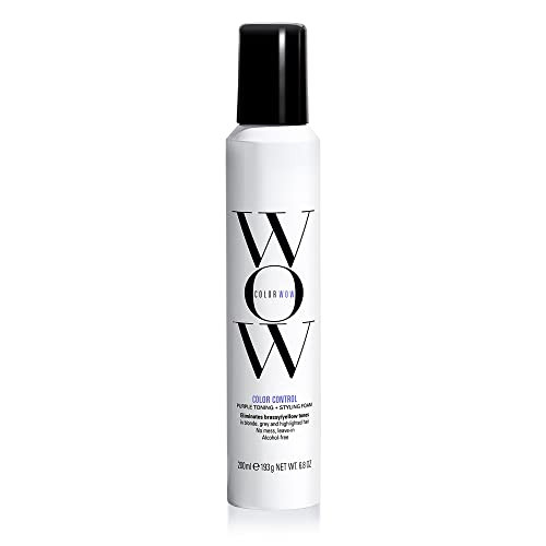 COLOR WOW Color Control Purple Toning + Styling Foam – Instantly rids Blonde & Gray hair of brassy, yellow tones, Alcohol free, crunch free styling | Amazon (US)