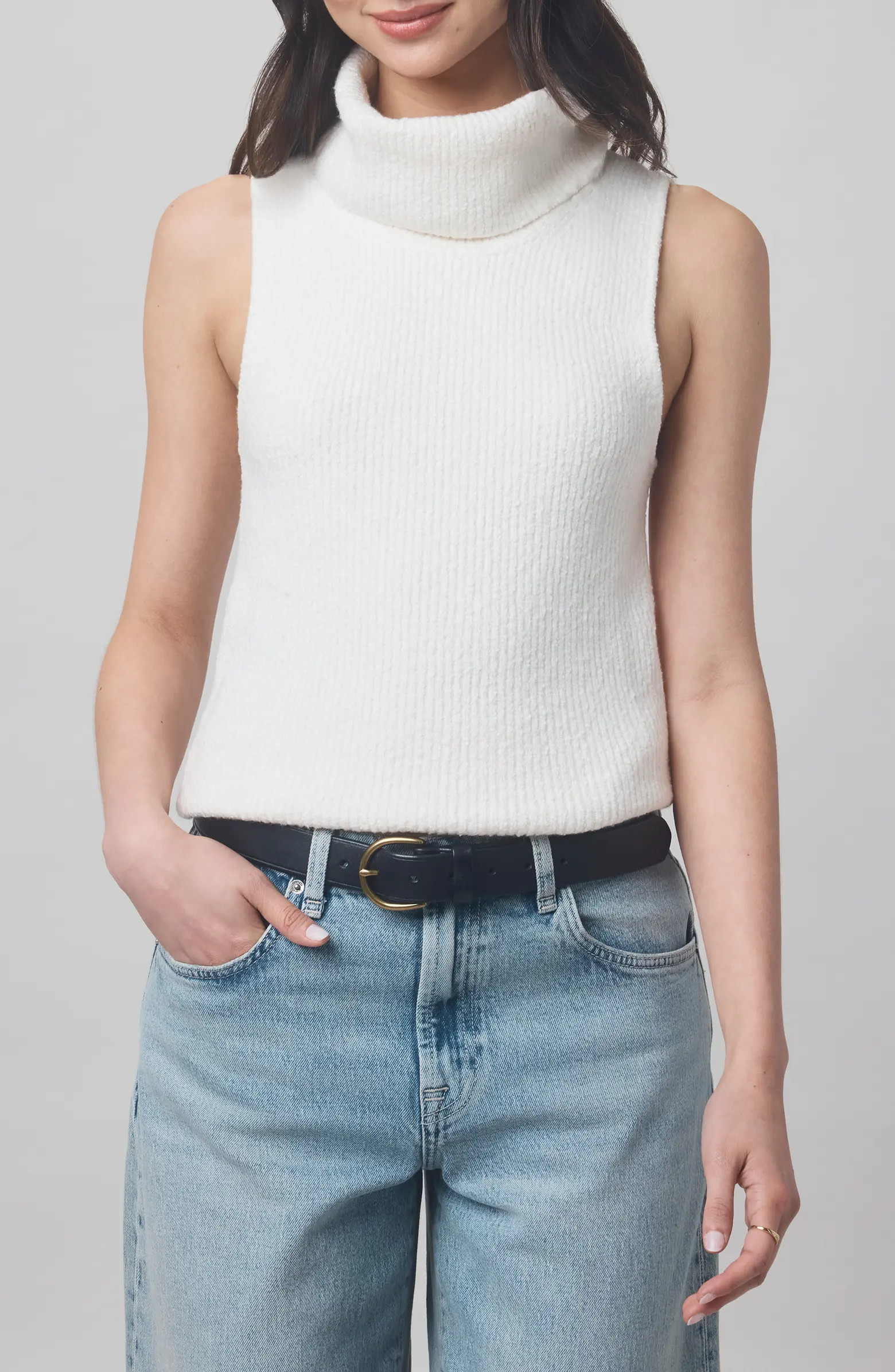 x @cellajaneblog Sleeveless Turtleneck Sweater | Nordstrom