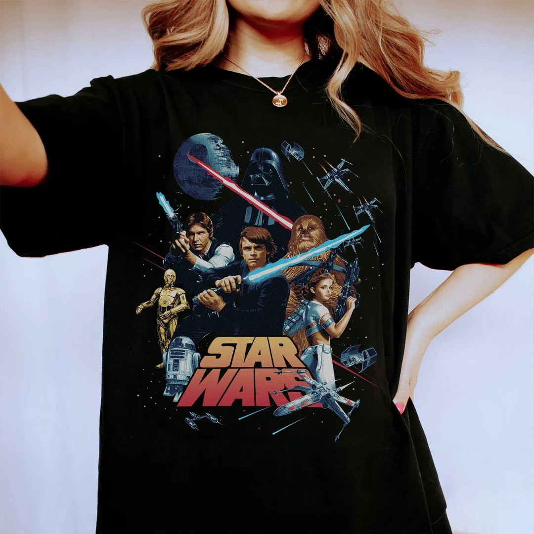 Vintage Star Wars Shirt Star Wars Shirt Darth Vader Shirt Luke Skywalker Princess Leia Han Solo S... | Etsy (US)