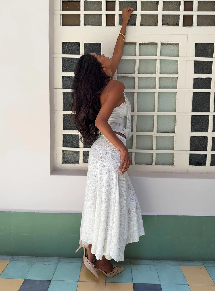 Tidal Midi Skirt Foam | Princess Polly AU