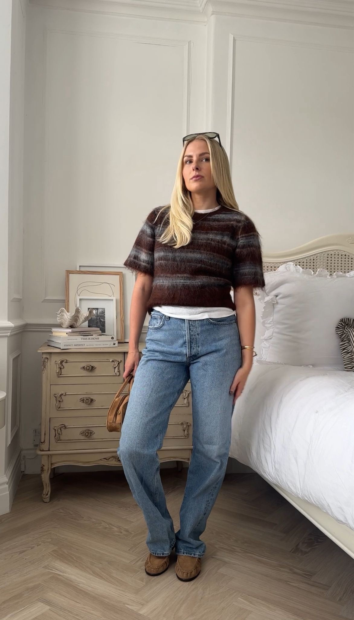 Everyday autumn outfit 

Knit tshirt, workwear, blue jeans, loafers 

#LTKeurope #LTKjeans