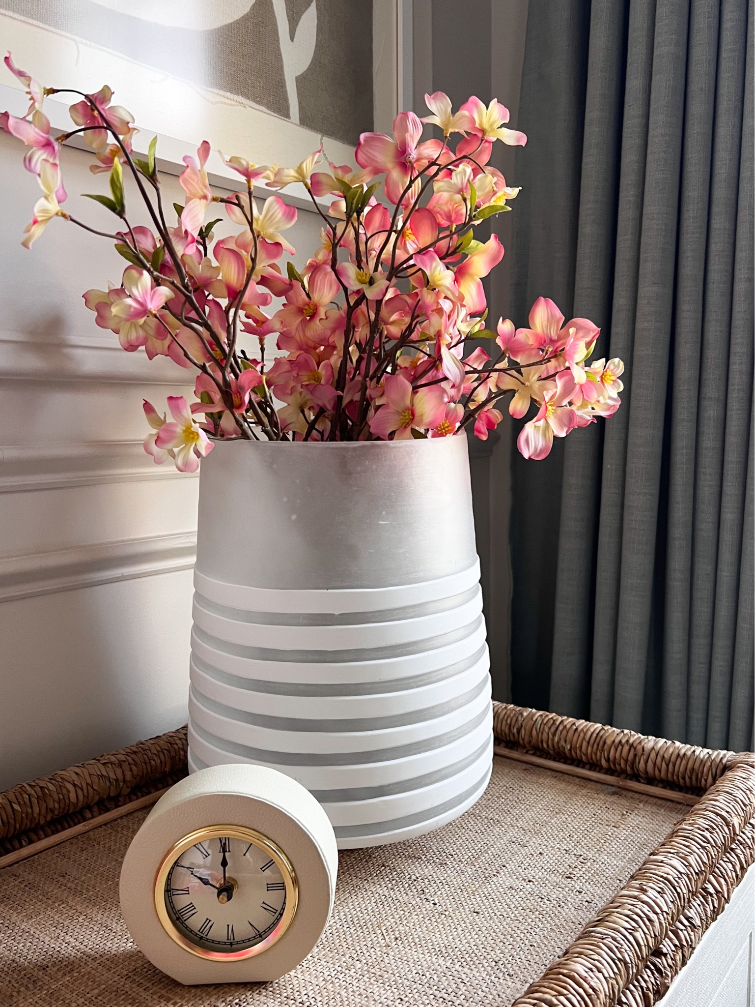 Some of my favorite faux flowers (and other bedroom accessories like this leather cloth, woven tray, and curtains!!)

#LTKSeasonal #LTKhome #LTKsalealert