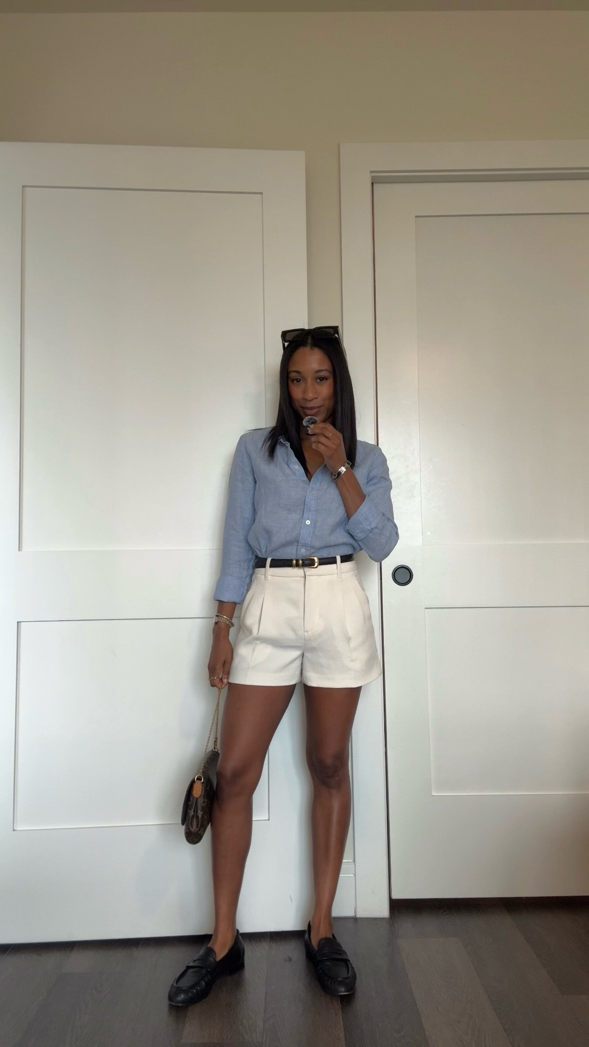 minimal style - casual summer outfit✨

a button down & shorts is the perfect summer uniform.

#LTKootd #LTKSeasonal #LTKPetite