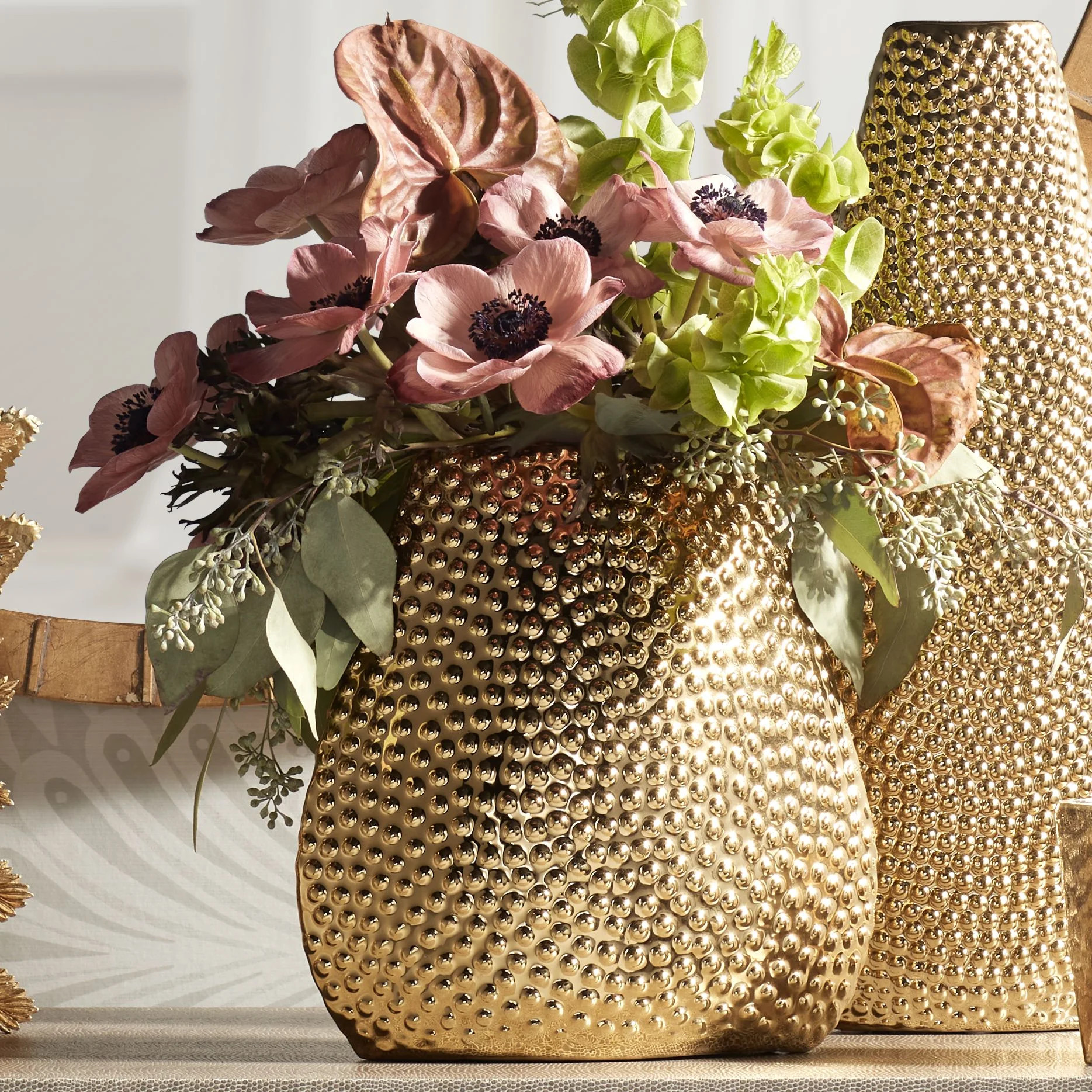 Studio 55D Golden 9" High Ceramic Decorative Vase | Walmart (US)