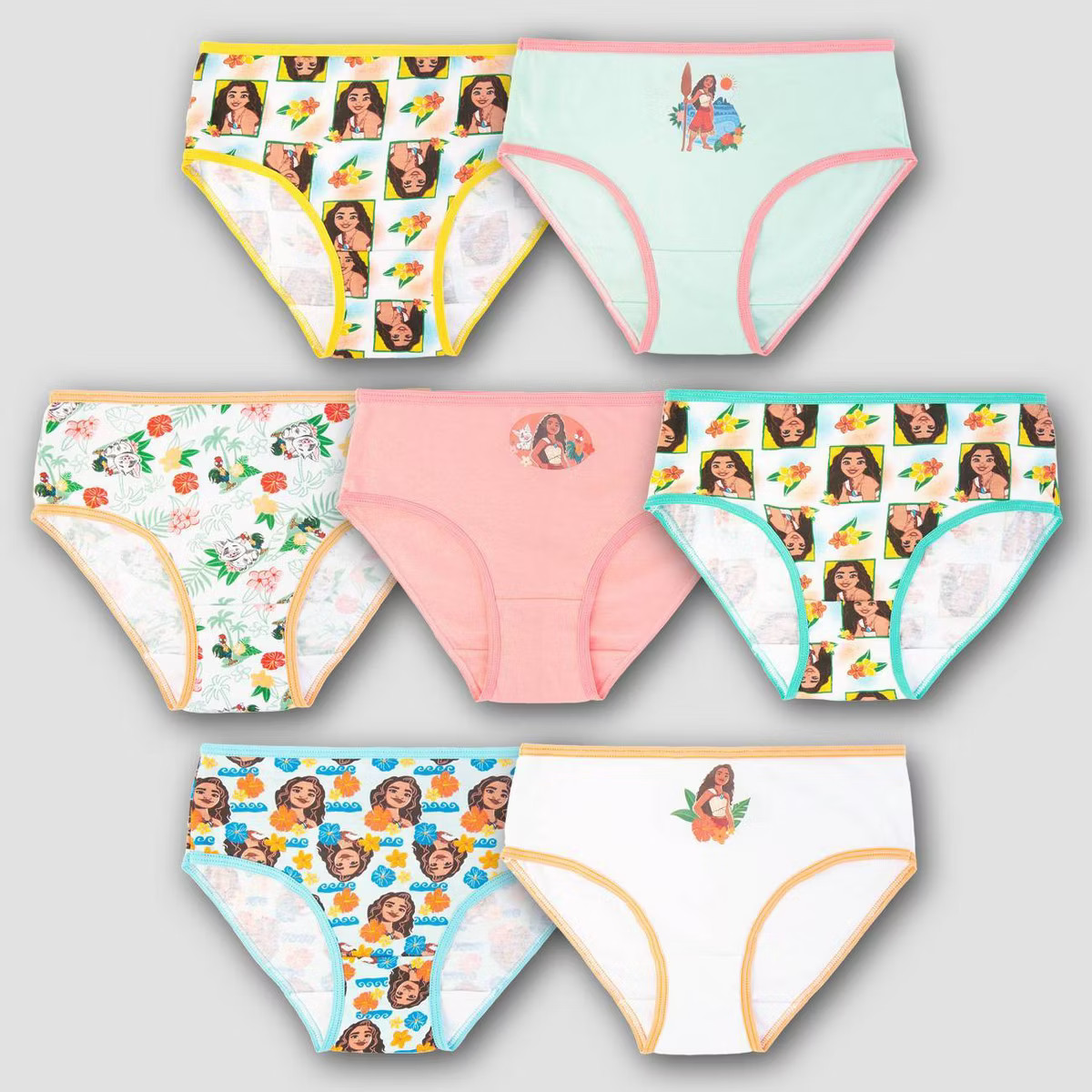 Girls' Moana 2 7pk Bikini Underwear | Target