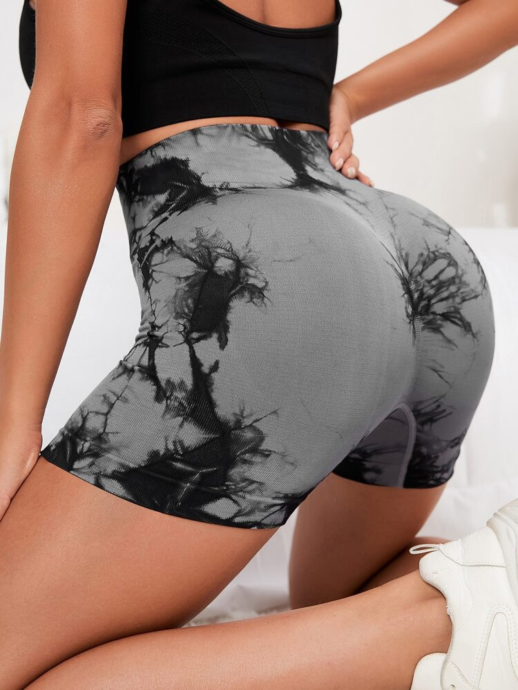 Tie Dye Wideband Waist Sports Shorts | SHEIN