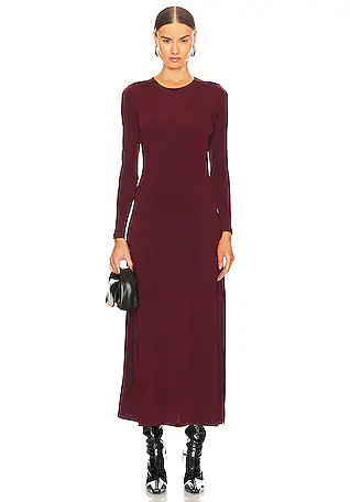 Red fall dress outfit ideas. Red floral dress outfits. Red dress with sleeves. Long sleeve red dress. Casual red dress outfits. Red dresses for work wear outfits | Revolve Clothing (Global)