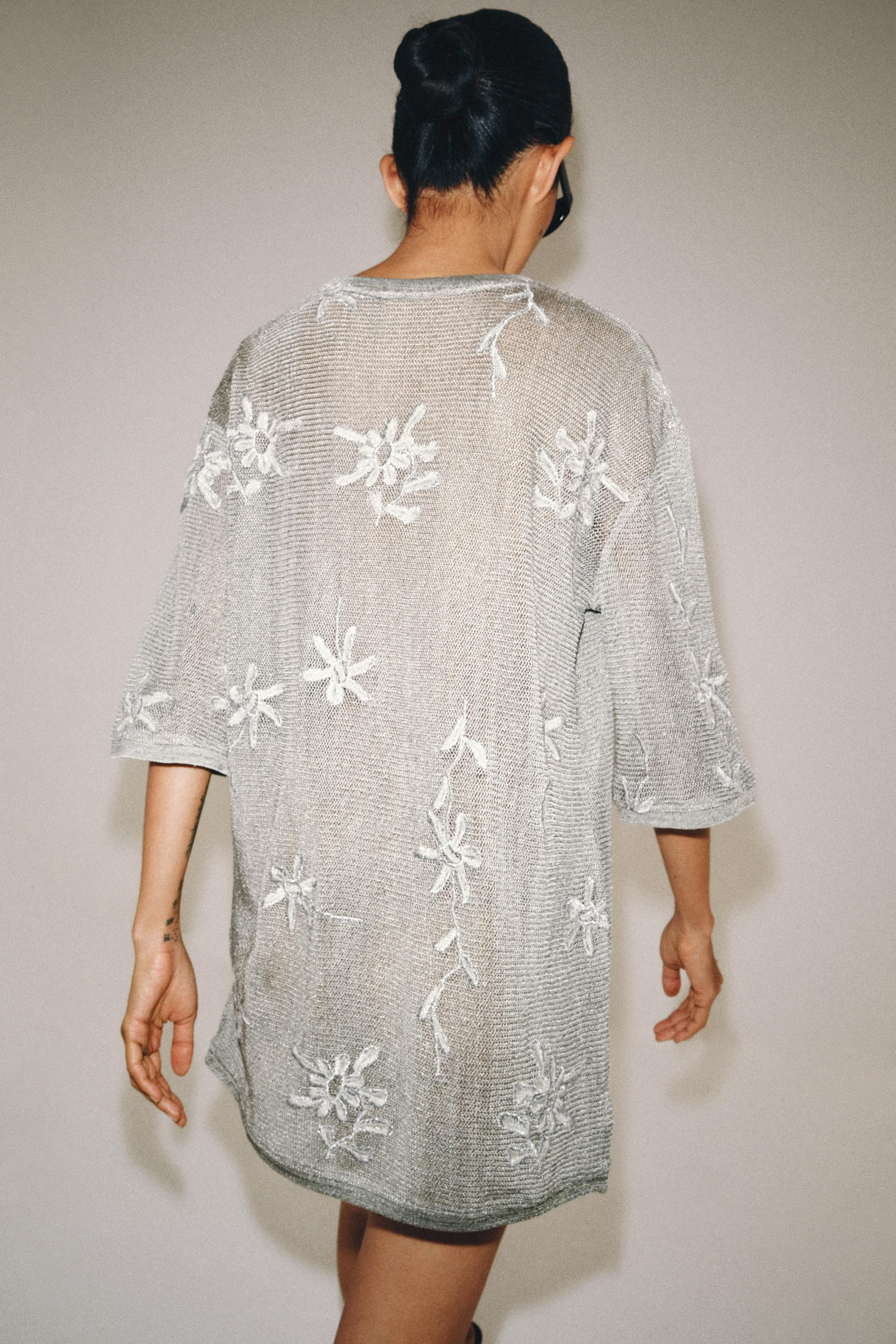 OVERSIZE METALLIC THREAD KNIT TOP | Zara UK