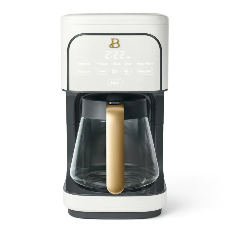 Beautiful 12 Cup Programmable Coffee Maker, White Icing by Drew Barrymore - Walmart.com | Walmart (US)