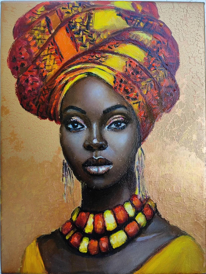 African Queen Painting African American Woman Portrait Hand Original Oil Painting Empowerment Por... | Etsy (Global)