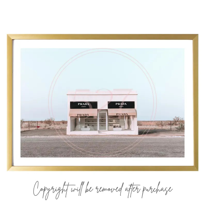 Fashion Poster Marfa Wall Decor Pastel Pink Aesthetic Print | Etsy (US)