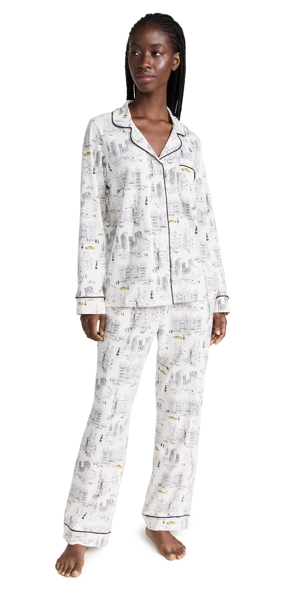 BedHead PJs Long Sleeve Pajama Set City That Never Sleeps 1X | Shopbop