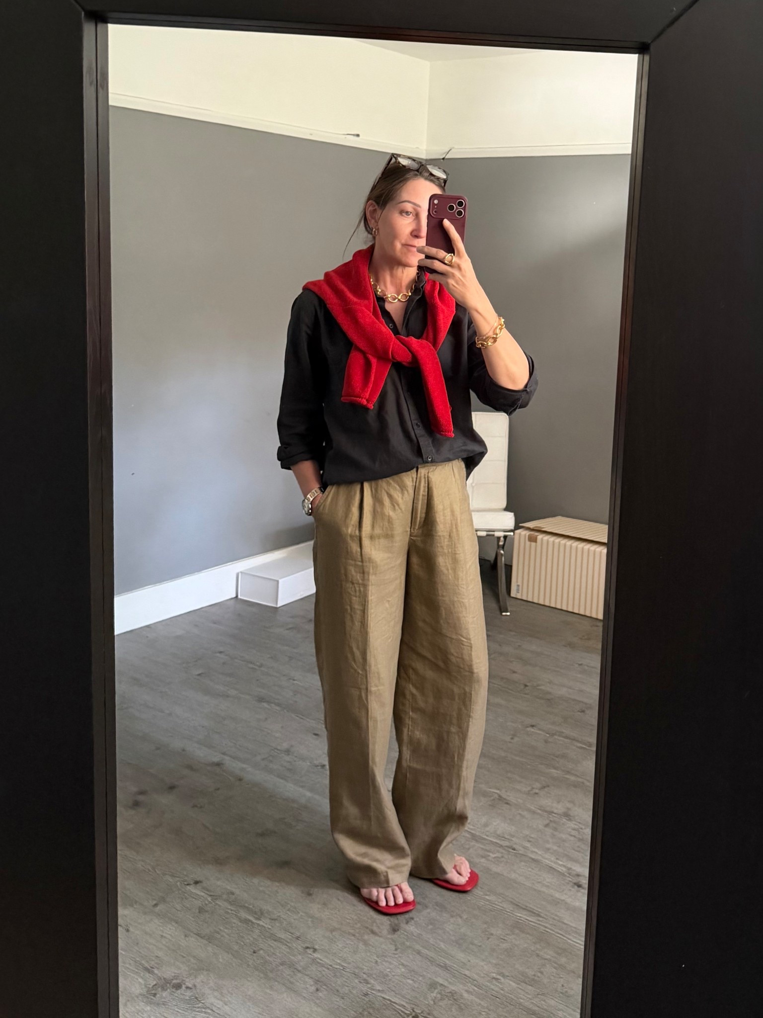 Today’s OOTD - this jumper has been such a great addition recently. Wear, drape or tie for that chilli red pop 🌶️ 

#LTKuk #LTKstyletip #LTKspring