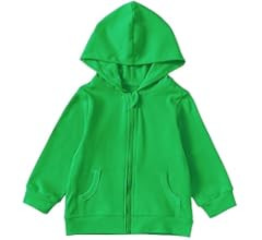 ROMPERINBOX Unisex Solid Baby Sweatshirts Hoodies, Lightweight Full Zip-up Jackets Coat 0-24 Mont... | Amazon (US)