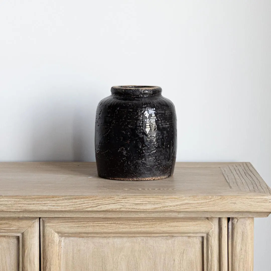 Black Ceramic Vase - Etsy | Etsy (US)