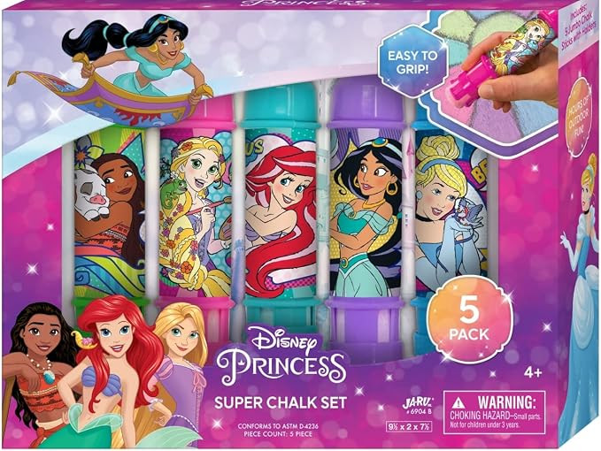 JA-RU Disney Princess Chalk Holder (1 Pack) Sidewalk Chalk for Kids - Kids Outdoor Play & Playgro... | Amazon (US)