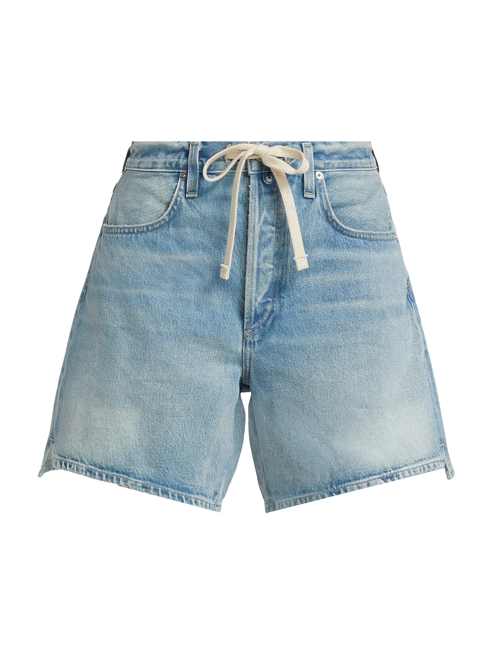 Brynn Drawstring Denim Shorts | Saks Fifth Avenue