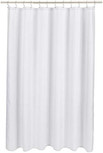 Amazon Basics Linen Style Bathroom Shower Curtain - Bright White, 72 Inch | Amazon (US)